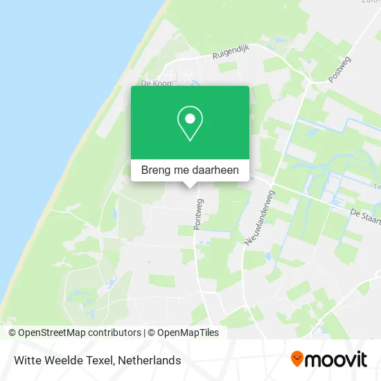 Witte Weelde Texel kaart