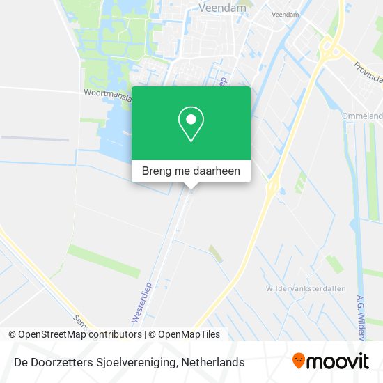 De Doorzetters Sjoelvereniging kaart