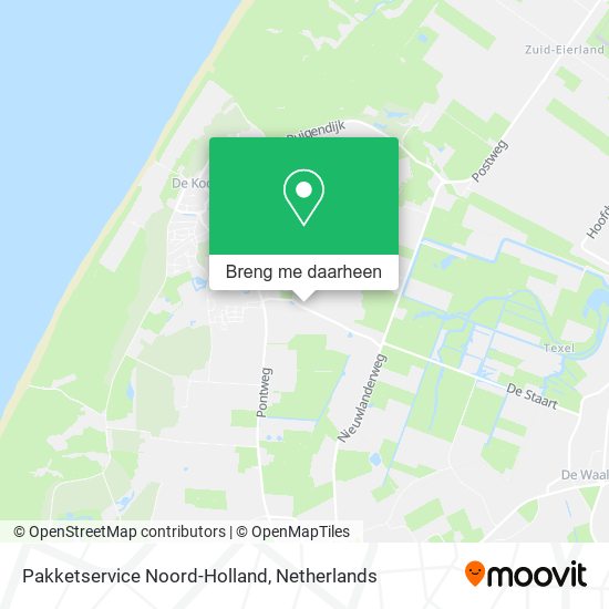 Pakketservice Noord-Holland kaart