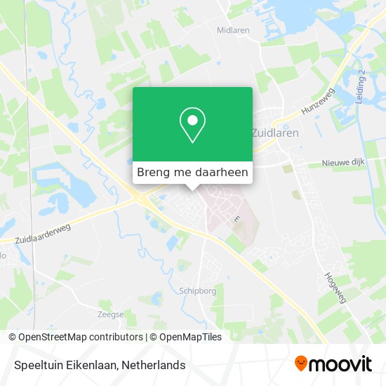 Speeltuin Eikenlaan kaart