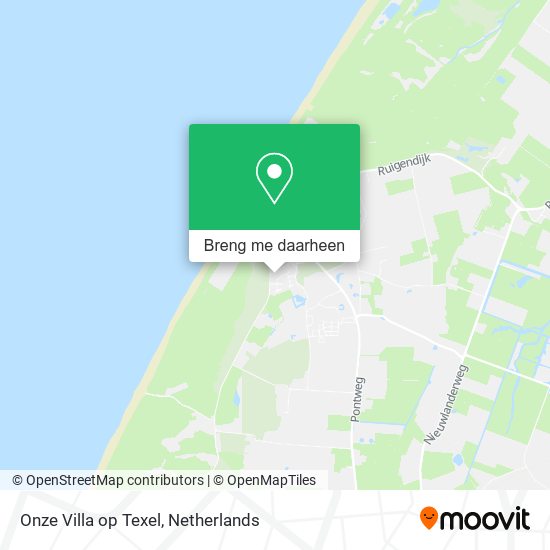 Onze Villa op Texel kaart