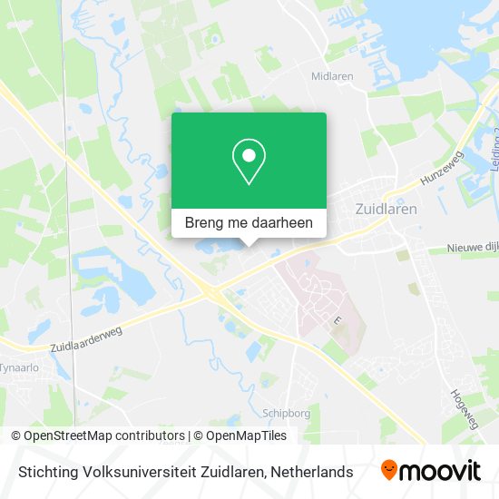 Stichting Volksuniversiteit Zuidlaren kaart