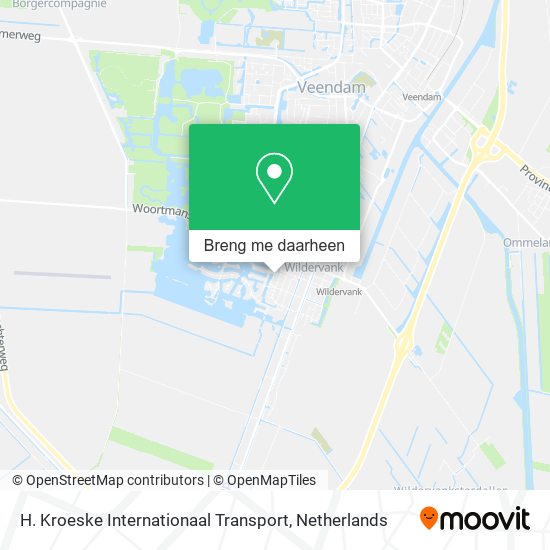 H. Kroeske Internationaal Transport kaart