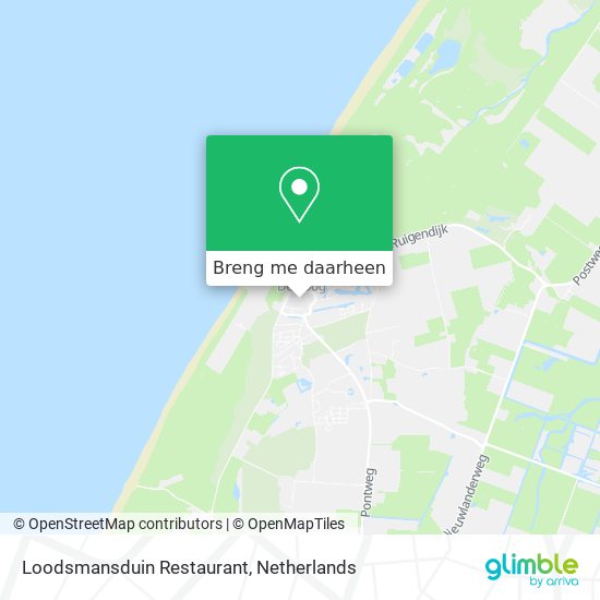 Loodsmansduin Restaurant kaart