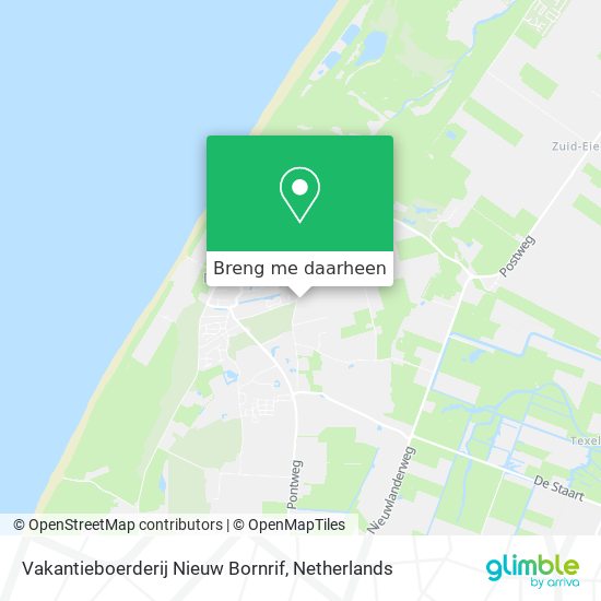 Vakantieboerderij Nieuw Bornrif kaart