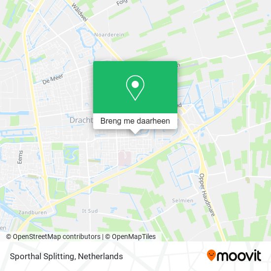 Sporthal Splitting kaart