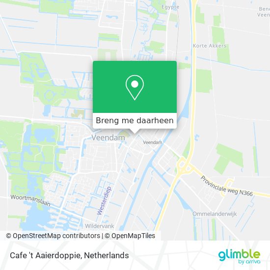 Cafe 't Aaierdoppie kaart