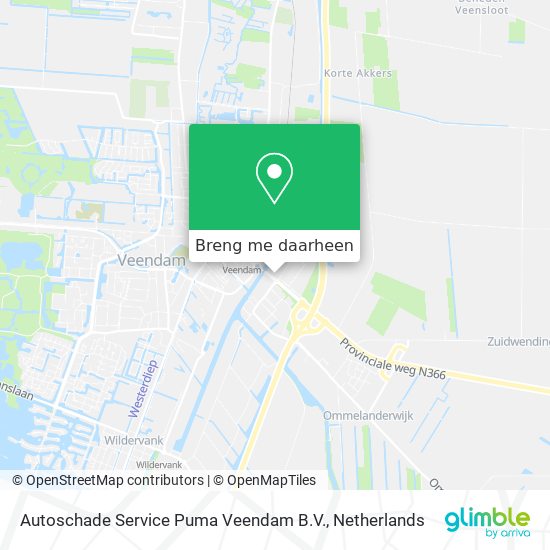 Autoschade Service Puma Veendam B.V. kaart