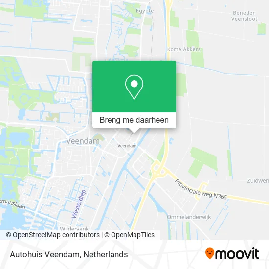Autohuis Veendam kaart