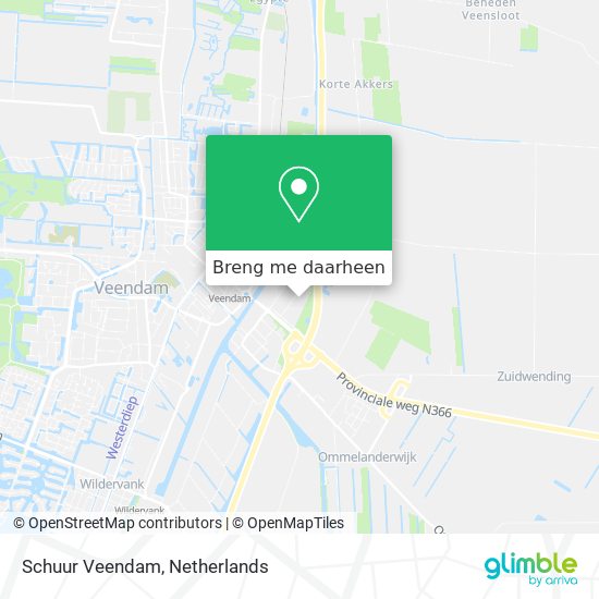 Schuur Veendam kaart