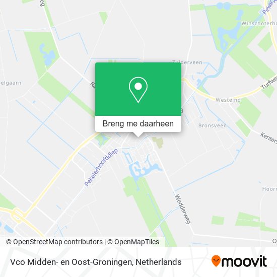 Vco Midden- en Oost-Groningen kaart