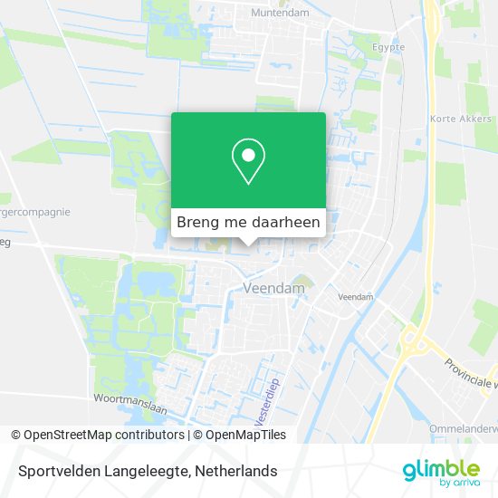 Sportvelden Langeleegte kaart