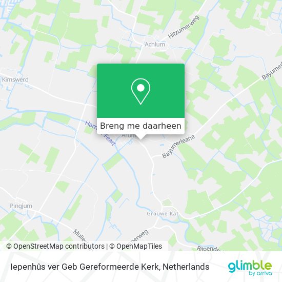 Iepenhûs ver Geb Gereformeerde Kerk kaart