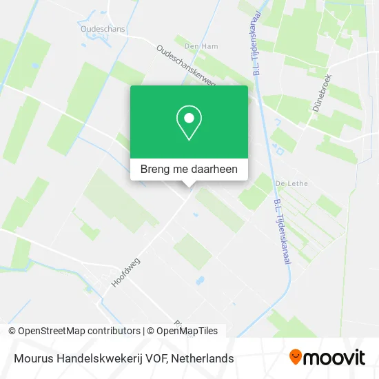 Mourus Handelskwekerij VOF kaart