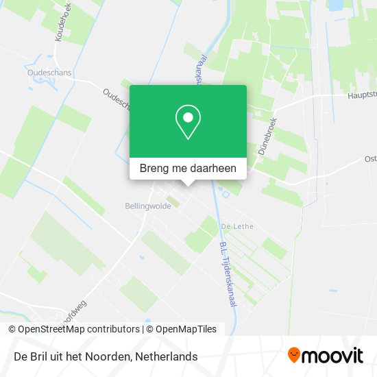 De Bril uit het Noorden kaart