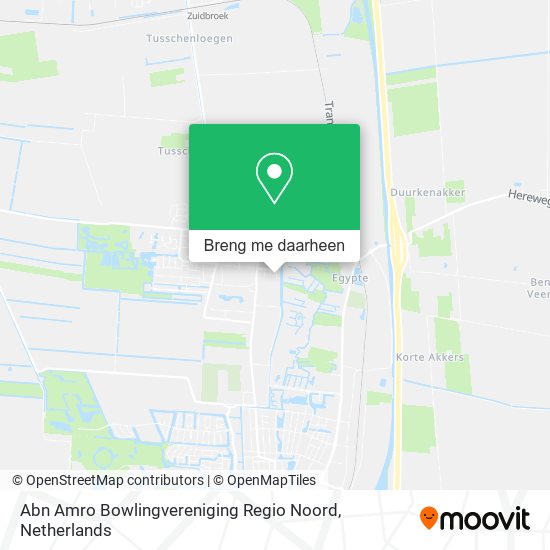 Abn Amro Bowlingvereniging Regio Noord kaart