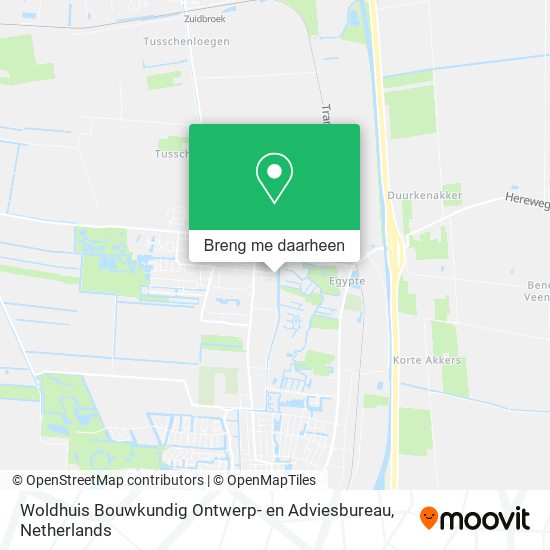 Woldhuis Bouwkundig Ontwerp- en Adviesbureau kaart