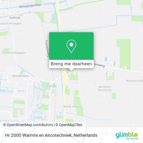 Hr 2000 Warmte en Aircotechniek kaart