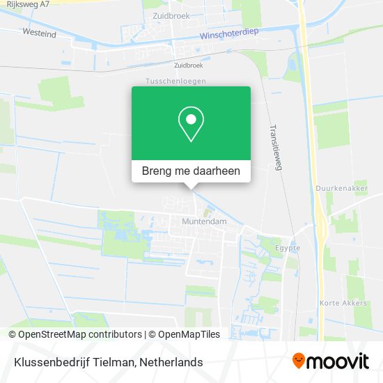 Klussenbedrijf Tielman kaart