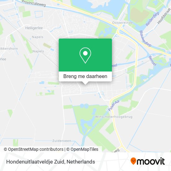 Hondenuitlaatveldje Zuid kaart