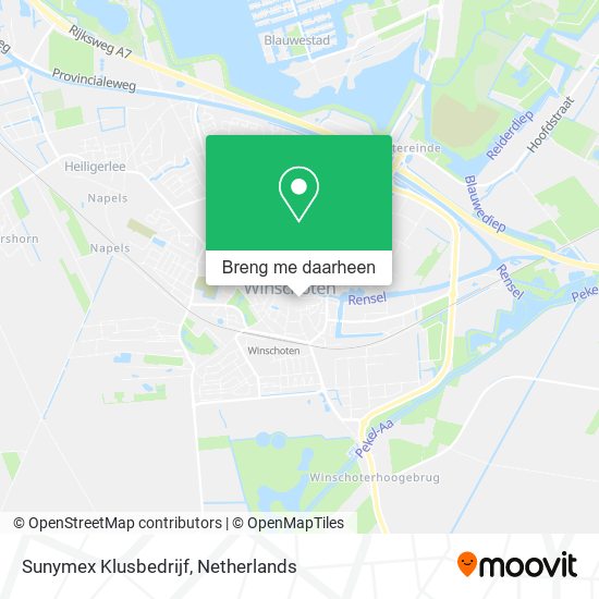 Sunymex Klusbedrijf kaart