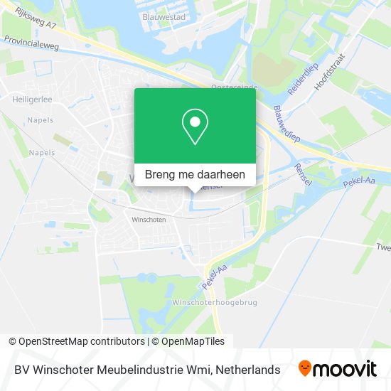 BV Winschoter Meubelindustrie Wmi kaart