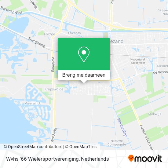 Wvhs '66 Wielersportvereniging kaart