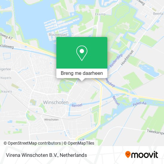 Virena Winschoten B.V. kaart