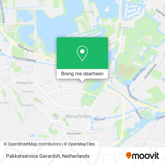 Pakketservice Gerardvh kaart