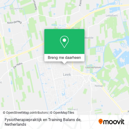 Fysiotherapiepraktijk en Training Balans de kaart