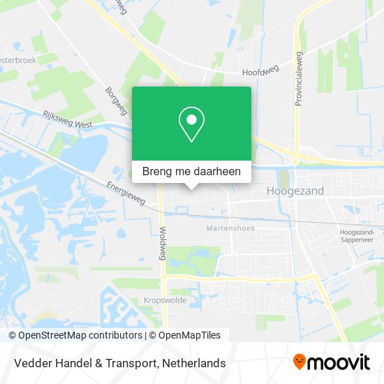 Vedder Handel & Transport kaart
