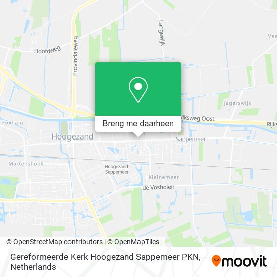 Gereformeerde Kerk Hoogezand Sappemeer PKN kaart