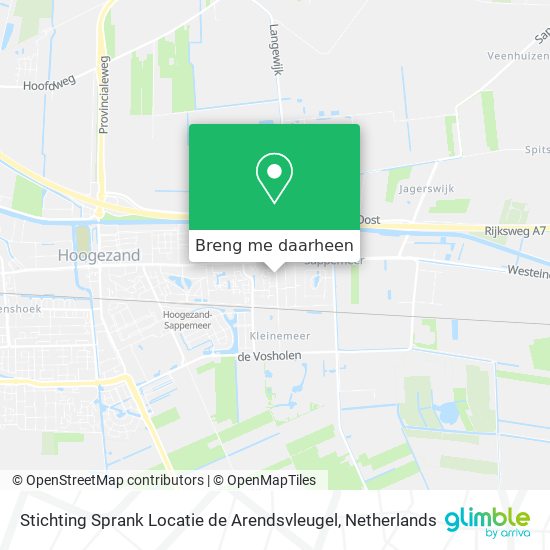 Stichting Sprank Locatie de Arendsvleugel kaart