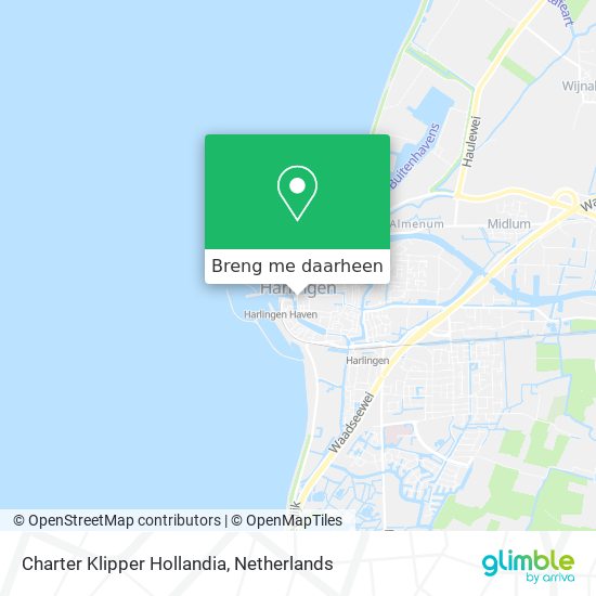 Charter Klipper Hollandia kaart