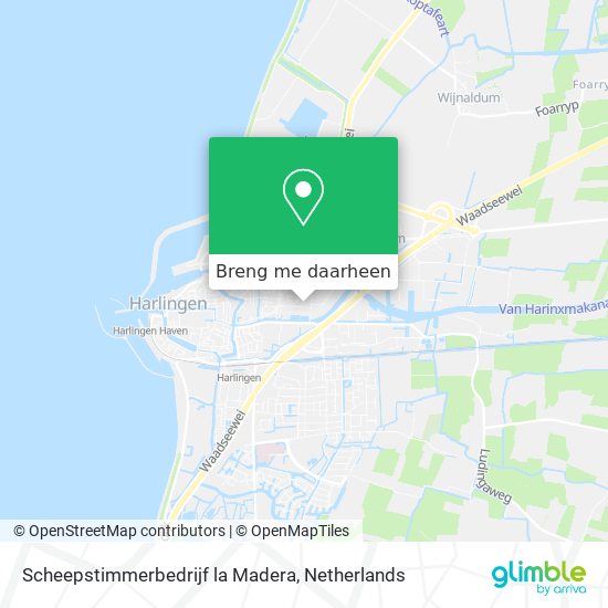 Scheepstimmerbedrijf la Madera kaart