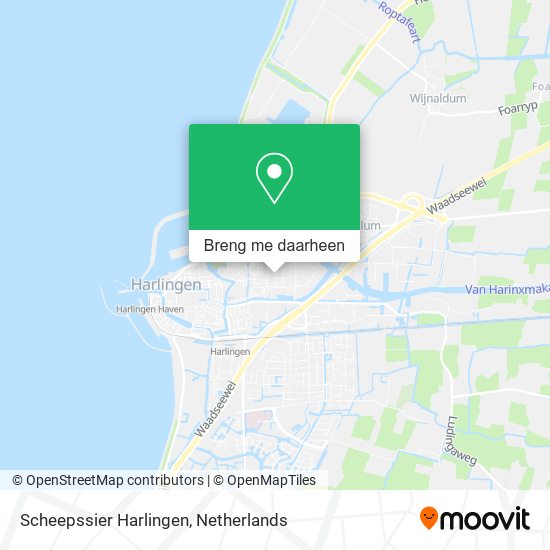 Scheepssier Harlingen kaart