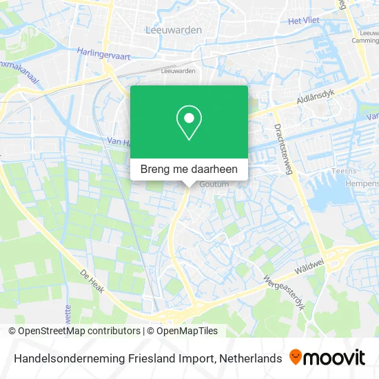 Handelsonderneming Friesland Import kaart