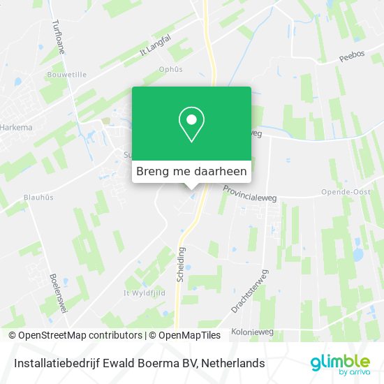 Installatiebedrijf Ewald Boerma BV kaart