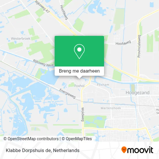Klabbe Dorpshuis de kaart
