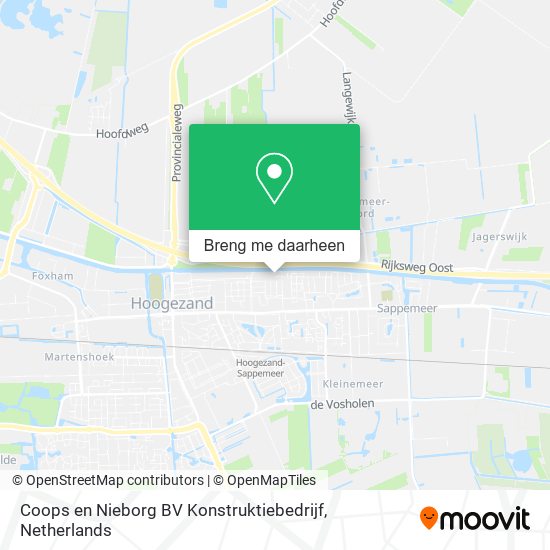 Coops en Nieborg BV Konstruktiebedrijf kaart