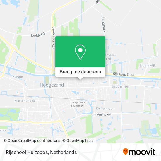 Rijschool Hulzebos kaart