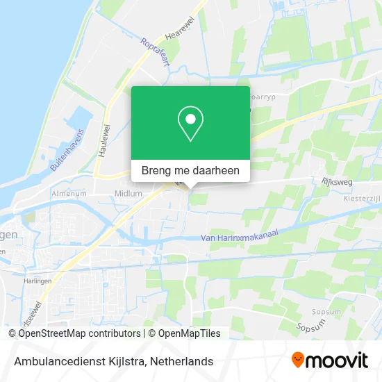 Ambulancedienst Kijlstra kaart