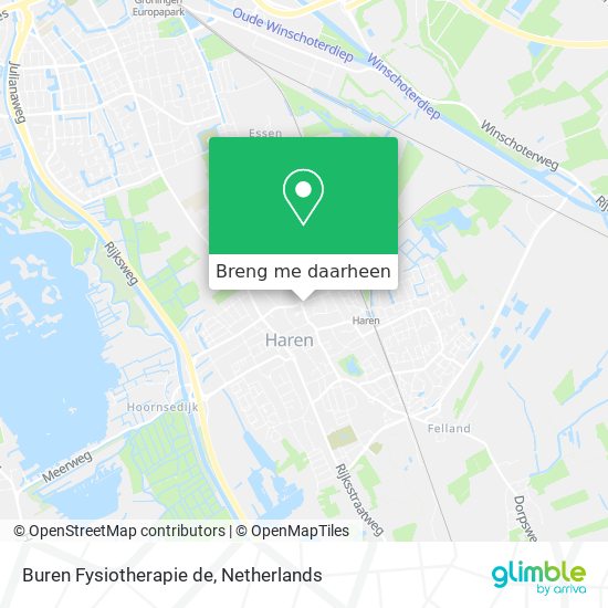 Buren Fysiotherapie de kaart