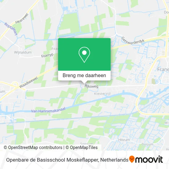 Openbare de Basisschool Moskeflapper kaart