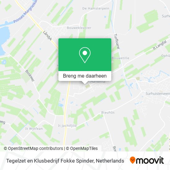 Tegelzet en Klusbedrijf Fokke Spinder kaart
