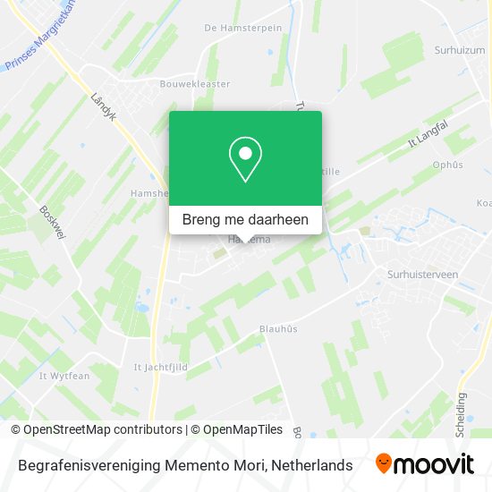 Begrafenisvereniging Memento Mori kaart