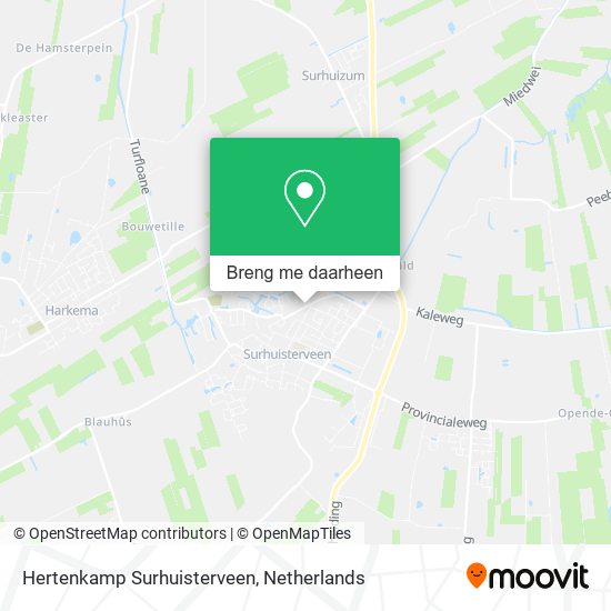 Hertenkamp Surhuisterveen kaart