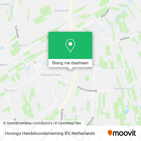 Hovinga Handelsonderneming BV kaart