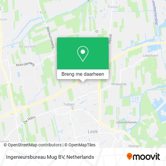 Ingenieursbureau Mug BV kaart