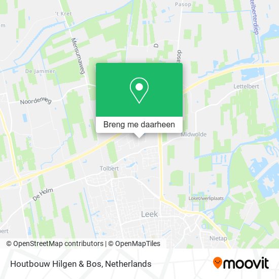 Houtbouw Hilgen & Bos kaart